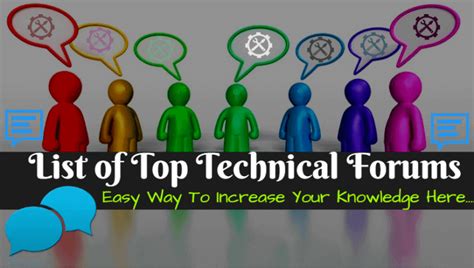 technical forums.